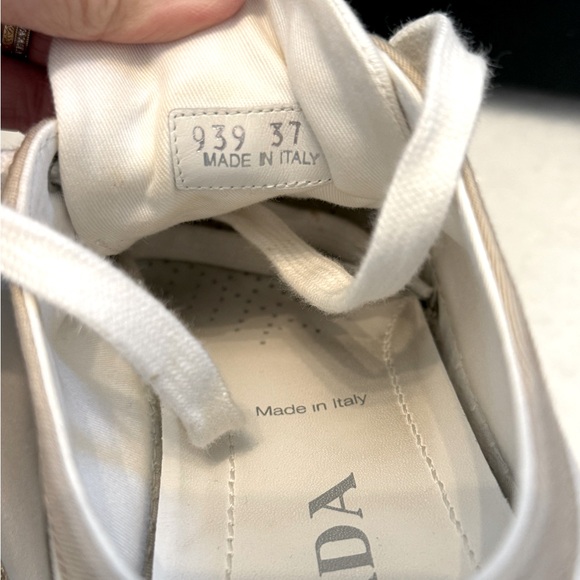 PRADA Platform Sneakers Tan/Beige/White SZ US 7 - Picture 3 of 5
